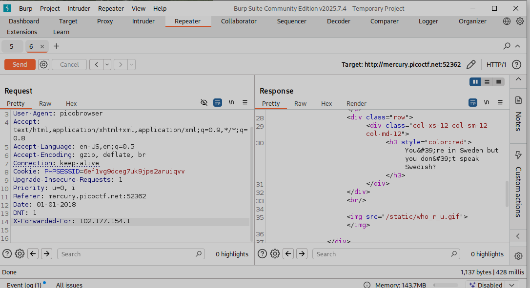 Указываем IP из Швеции (рис 5)